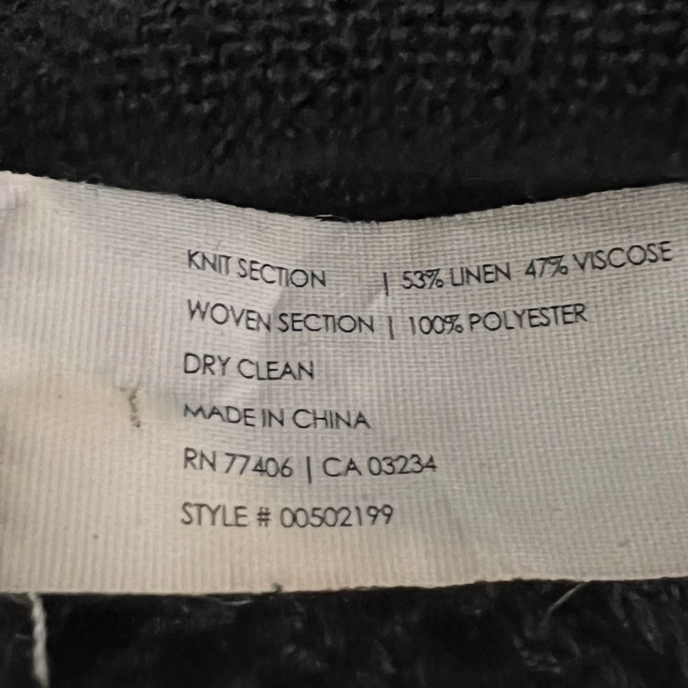 Club Monaco Black Linen Blend Crochet Detail Tank Top - Picture 8 of 8